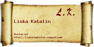 Liska Katalin névjegykártya
